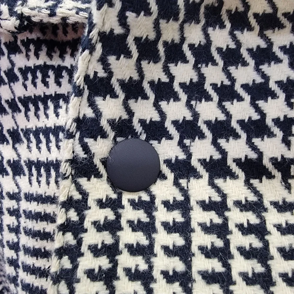 NWT Ben Sherman Glen Plaid Cotton Shirt Jacket Navy Cream Preppy British Men’s L - Picture 12 of 17